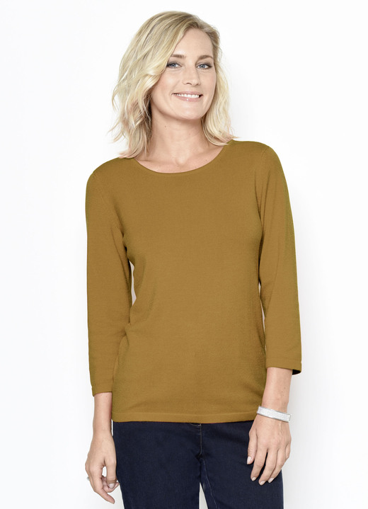 3/4-Arm - Pullover mit Modal, in Größe 038 bis 052, in Farbe TÜRKIS Ansicht 13