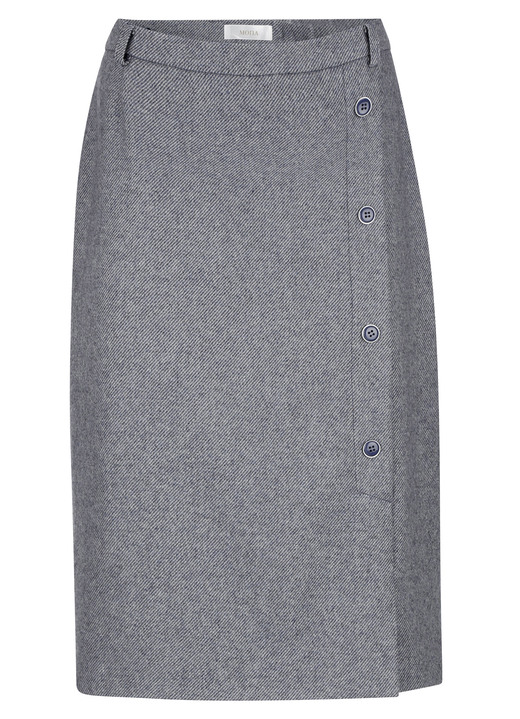 Röcke - Rock in gerader Schnittführung, in Größe 019 bis 052, in Farbe MARINE-ECRU Ansicht 2