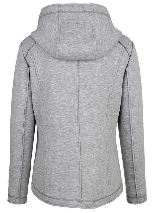 Kurz - Jacke mit offenkantiger Verarbeitung, in Größe 038 bis 052, in Farbe GRAU Ansicht 4