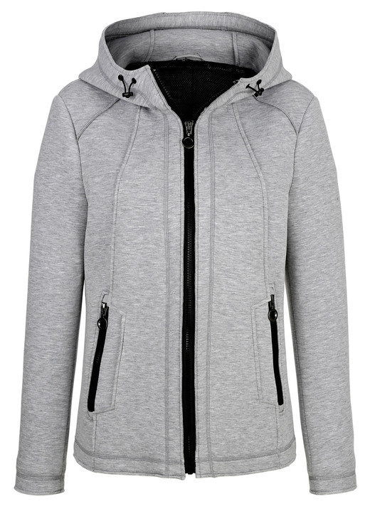 Kurz - Jacke mit offenkantiger Verarbeitung, in Größe 038 bis 052, in Farbe GRAU Ansicht 3