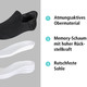 Schuhe & Einlagen - Komfort-Sliding Sneaker mit Stretch-Fit Passform – Farbe SCHWARZ – Ansicht 2 Schuhe & Einlagen - Komfort-Sliding Sneaker mit Stretch-Fit Passform, in Größe 037 bis 044, in Farbe WEISS – Farbe SCHWARZ – Ansicht 2