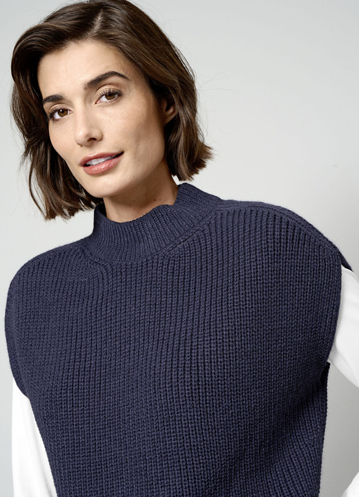 Kurzarm - Pullunder in Perlfang, in Größe 038 bis 052, in Farbe ANTHRAZIT Ansicht 5