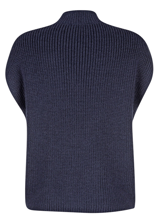 Kurzarm - Pullunder in Perlfang, in Größe 038 bis 052, in Farbe MARINE Ansicht 3