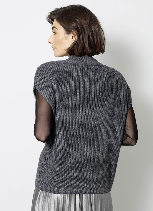 Kurzarm - Pullunder in Perlfang, in Größe 038 bis 052, in Farbe MARINE Ansicht 6