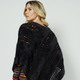 Ponchos - Poncho in Garnmix, in Größe 001(38-44) bis 002(46-52), in Farbe SCHWARZ – Farbe SCHWARZ – Ansicht 2