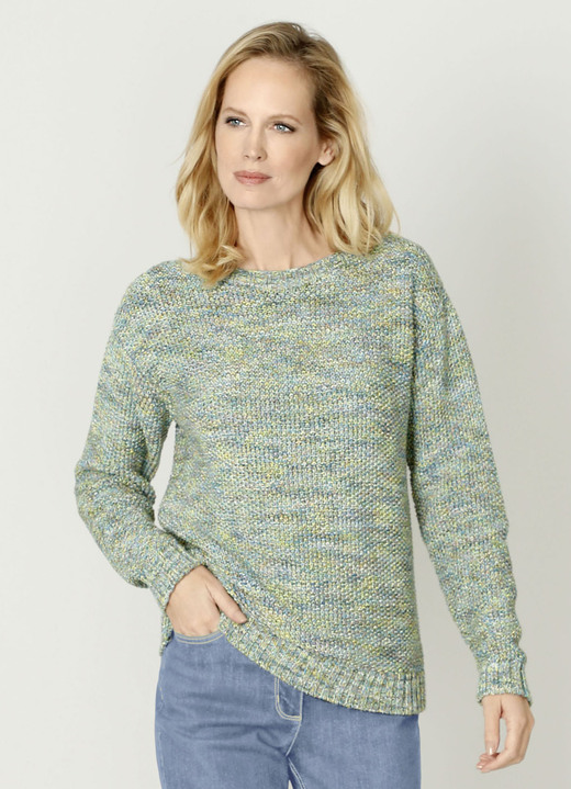 SALE - Pullover in Garnmix, in Größe 038 bis 052, in Farbe HELLGRÜN-GELB-MULTICOLOR Ansicht 2