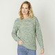Langarm - Pullover in Garnmix, in Größe 038 bis 052, in Farbe HELLGRÜN-GELB-MULTICOLOR – Farbe HELLGRÜN-GELB-MULTICOLOR – Ansicht 2