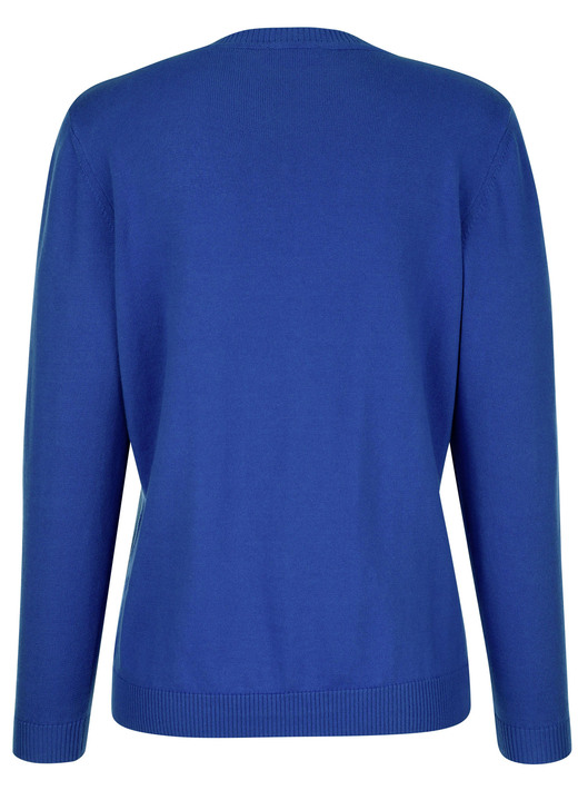 Strickjacken - Strickjacke aus reiner Baumwolle, in Größe 038 bis 052, in Farbe ROYALBLAU Ansicht 3