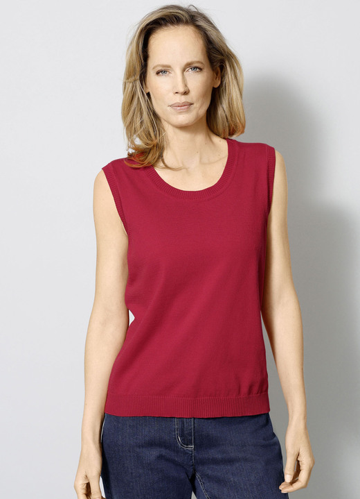 Shirts - Stricktop aus reiner Baumwolle, in Größe 038 bis 052, in Farbe GRÜN Ansicht 3