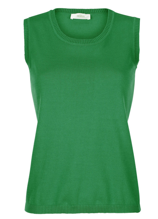 Shirts - Stricktop aus reiner Baumwolle, in Größe 038 bis 052, in Farbe GRÜN Ansicht 1