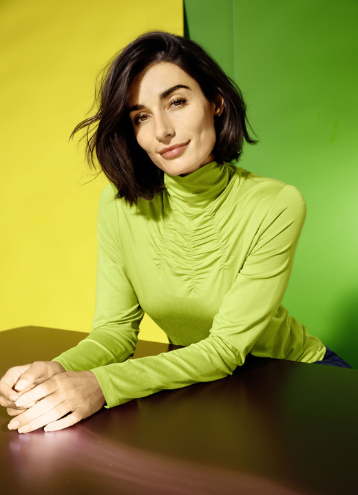 Shirts - Shirt mit Raffungen in 5 Farben, in Größe 038 bis 052, in Farbe ANTHRAZIT Ansicht 8