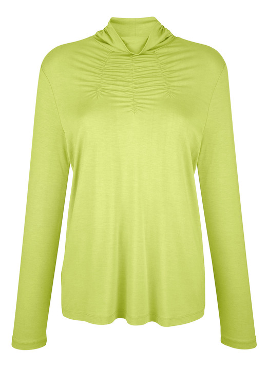 Shirts - Shirt mit Raffungen in 5 Farben, in Größe 038 bis 052, in Farbe ANTHRAZIT Ansicht 9