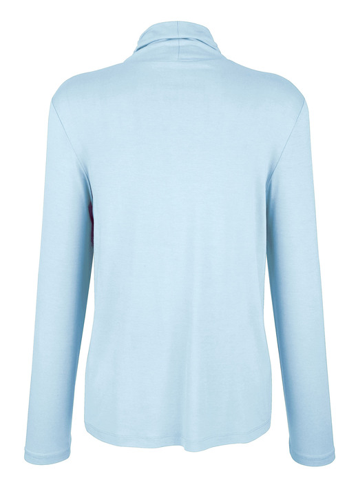 Shirts - Shirt mit Raffungen in 5 Farben, in Größe 038 bis 052, in Farbe BLEU Ansicht 2