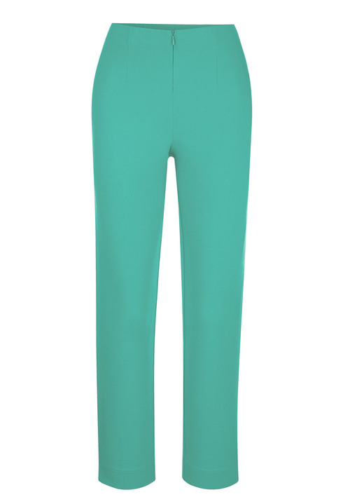 Hosen mit Knopf- und Reißverschluss - Hose in Knöchellänge , in Größe 019 bis 052, in Farbe TÜRKIS Ansicht 18