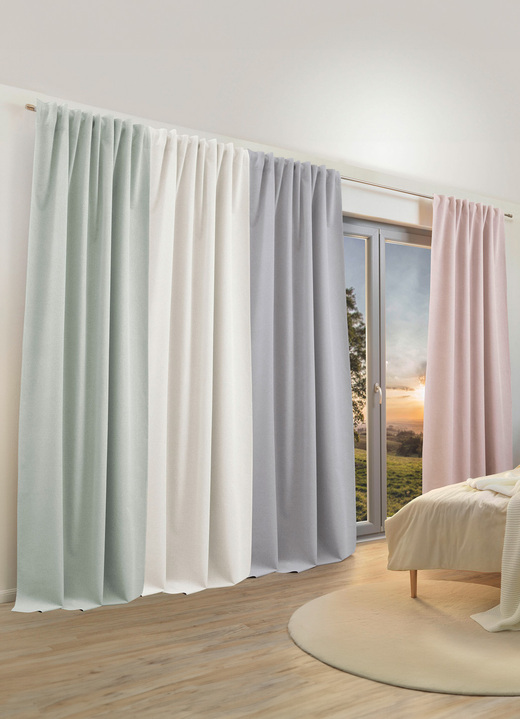 Modern - Verdunkelungsschal mit Multifunktionsband, in Größe 365 (H145xB135 cm) bis 456 (H245xB135 cm), in Farbe GRAU Ansicht 2