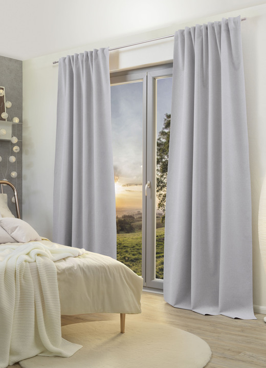 Modern - Verdunkelungsschal mit Multifunktionsband, in Größe 365 (H145xB135 cm) bis 456 (H245xB135 cm), in Farbe CREME Ansicht 4