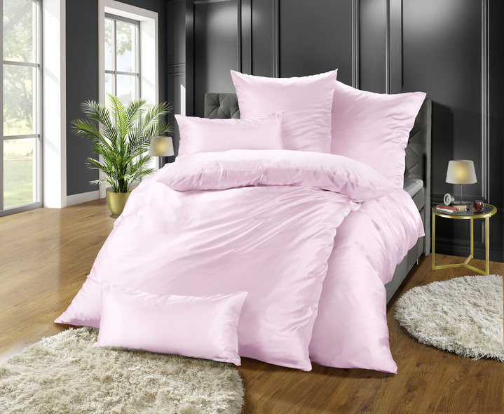 Bettwäschegarnituren - Seiden-Bettwäsche , in Größe 120 (Kissenbezug, 80/ 80 cm) bis 215 (Deckenbezug, 155/220 cm), in Farbe WEISS Ansicht 5