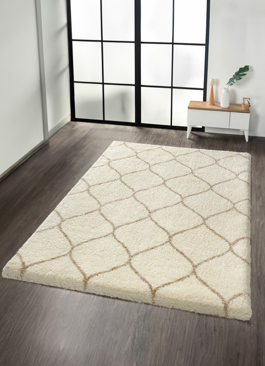 Modern - Gemütlich weiche Hochflor-Brücken und -Teppiche, in Größe 111 (Brücke, 60x110 cm) bis 282 (Teppich, 200x290 cm), in Farbe GRAU Ansicht 3