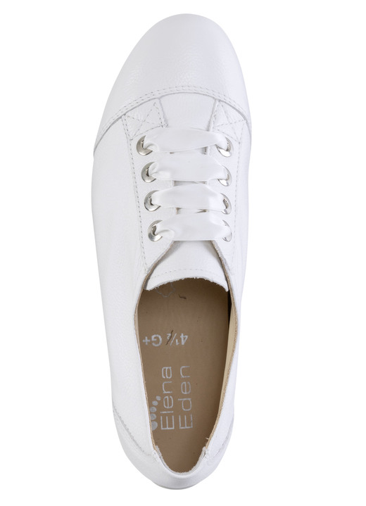 Slipper & Schnürschuhe - ELENA EDEN Schnürschuh aus bestem Kalbleder, in Größe 3 1/2 bis 8, in Farbe WEISS Ansicht 2