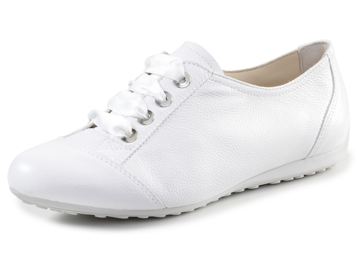 Slipper & Schnürschuhe - ELENA EDEN Schnürschuh aus bestem Kalbleder, in Größe 3 1/2 bis 8, in Farbe WEISS Ansicht 1