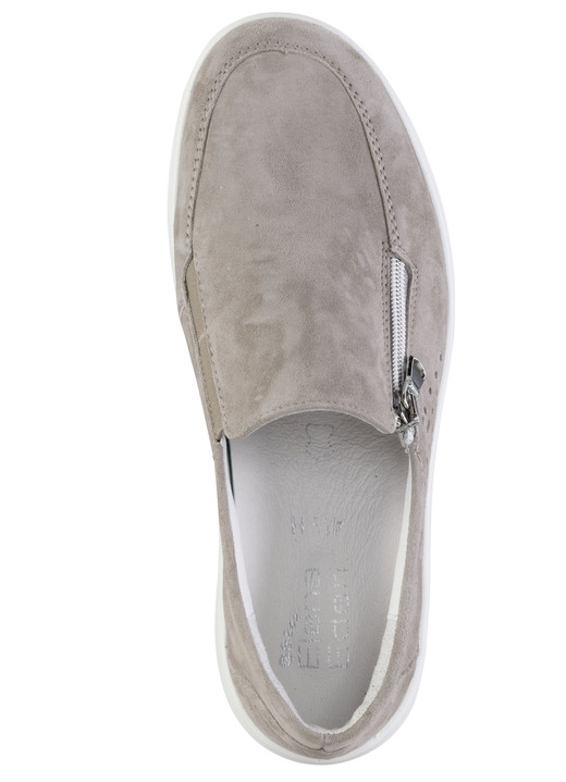 Slipper & Schnürschuhe - ELENA EDEN Slipper aus hochwertigem Veloursleder mit Zier-Perforation, in Größe 3 1/2 bis 8, in Farbe BLEU Ansicht 5