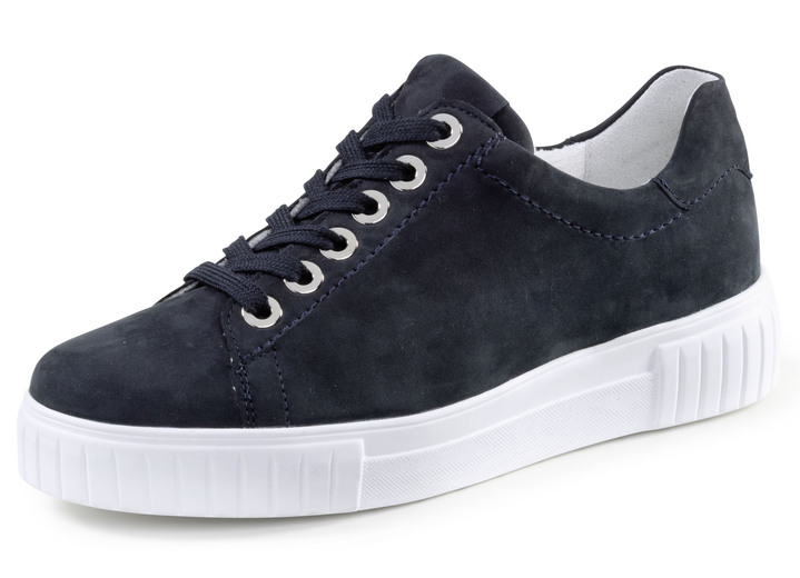 Slipper & Schnürschuhe - ELENA EDEN Sneaker aus Nubukleder, in Größe 3 1/2 bis 8, in Farbe DUNKELBLAU Ansicht 1