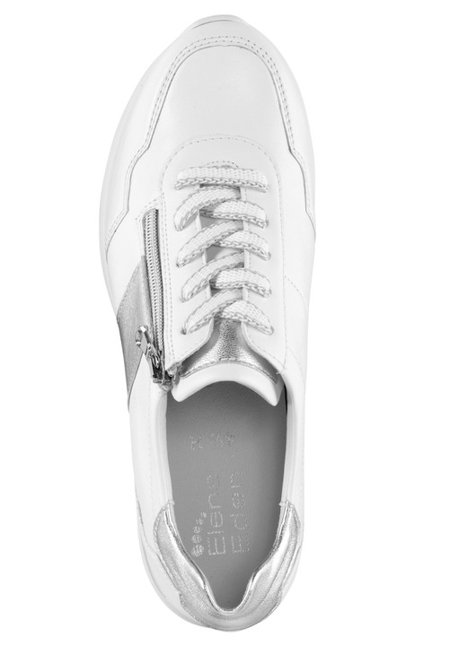 Slipper & Schnürschuhe - ELENA EDEN Sneaker aus Nappaleder, in Größe 3 1/2 bis 8, in Farbe WEISS-SILBER Ansicht 2