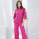 3/4-Arm - Pullover mit Strukturstreifen – Farbe PINK – Ansicht 3 3/4-Arm - Pullover mit Strukturstreifen, in Größe 036 bis 052, in Farbe APFELGRÜN – Farbe PINK – Ansicht 3
