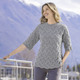 Pullover - Pullover mit Alpaka – Farbe GRAU MELIERT – Ansicht 2 Pullover - Pullover mit Alpaka, in Größe L(44/46) bis XXL(52/54), in Farbe ROSENHOLZ MELIERT – Farbe GRAU MELIERT – Ansicht 2