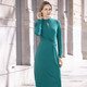 Langarm - Kleid in toller Wickeloptik – Farbe PETROL – Ansicht 2 Langarm - Kleid in toller Wickeloptik, in Größe 036 bis 052, in Farbe PETROL – Farbe PETROL – Ansicht 2