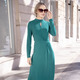 Langarm - Kleid in toller Wickeloptik – Farbe PETROL – Ansicht 1 Langarm - Kleid in toller Wickeloptik, in Größe 036 bis 052, in Farbe PETROL – Farbe PETROL – Ansicht 1