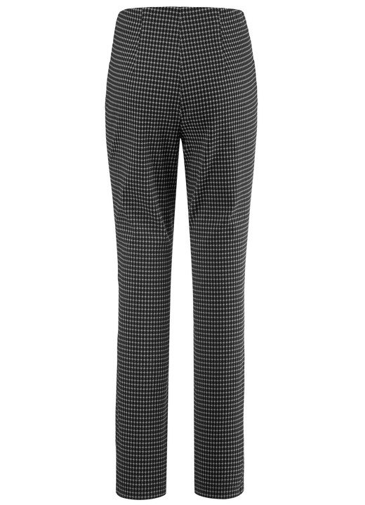Hosen in Schlupfform - Hose mit trendiger Hahnentritt-Dessinerung, in Größe 018 bis 052, in Farbe ECRU-SCHWARZ Ansicht 5