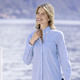 Langarm - Bluse im Streifen-Dessin – Farbe HELLBLAU-WEISS – Ansicht 3 Langarm - Bluse im Streifen-Dessin, in Größe 036 bis 048, in Farbe HELLBLAU-WEISS – Farbe HELLBLAU-WEISS – Ansicht 3