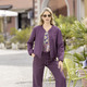 Langarm - Blouson mit 2-Wege-Zipper – Farbe AUBERGINE – Ansicht 4 Langarm - Blouson mit 2-Wege-Zipper, in Größe 036 bis 048, in Farbe AUBERGINE – Farbe AUBERGINE – Ansicht 4