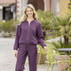 Langarm - Blouson mit 2-Wege-Zipper – Farbe AUBERGINE – Ansicht 5 Langarm - Blouson mit 2-Wege-Zipper, in Größe 036 bis 048, in Farbe AUBERGINE – Farbe AUBERGINE – Ansicht 5