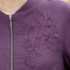 Langarm - Blouson mit 2-Wege-Zipper – Farbe AUBERGINE – Ansicht 3 Langarm - Blouson mit 2-Wege-Zipper, in Größe 036 bis 048, in Farbe AUBERGINE – Farbe AUBERGINE – Ansicht 3