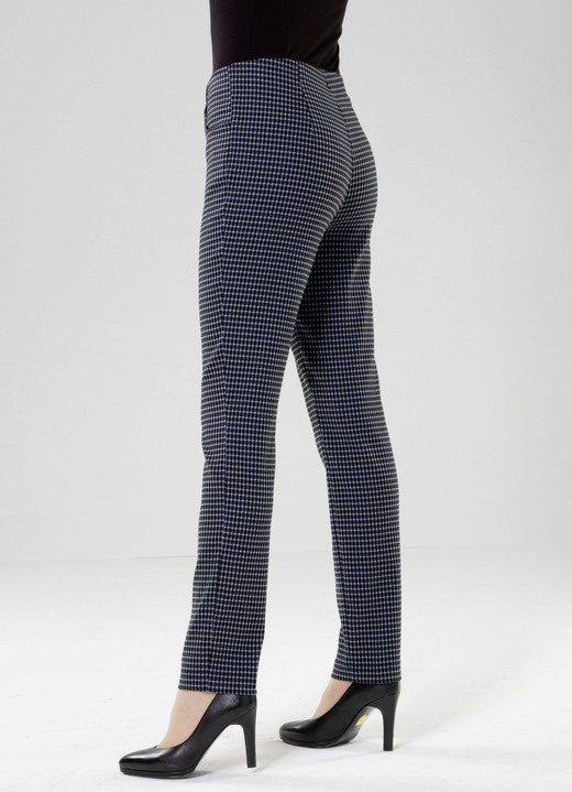 Hosen in Schlupfform - Hose mit trendiger Hahnentritt-Dessinerung, in Größe 018 bis 052, in Farbe ECRU-SCHWARZ Ansicht 9