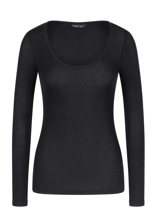 Unterhemden - Triumph Langarm-Shirt, in Größe L (44/46) bis XL (48/50), in Farbe VIOLA Ansicht 5