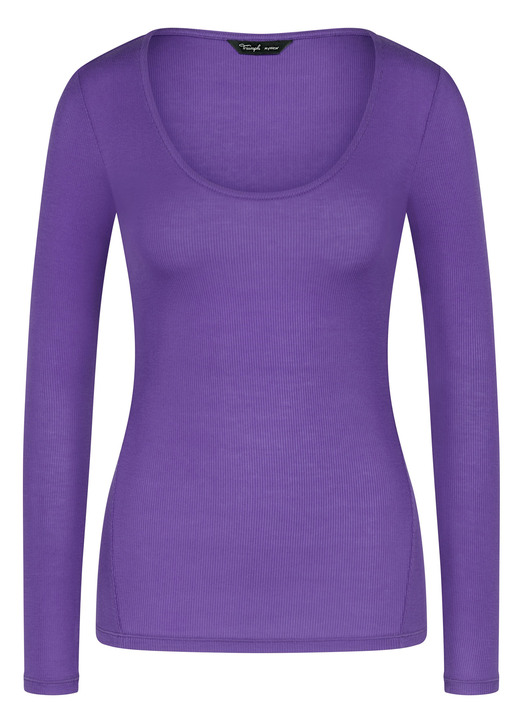 Unterhemden - Triumph Langarm-Shirt, in Größe L (44/46) bis XL (48/50), in Farbe VIOLA Ansicht 3