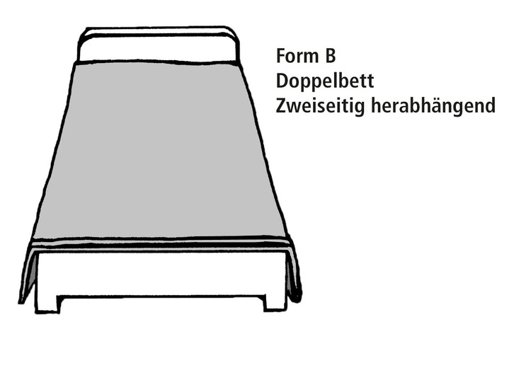 Tagesdecken - Hochwertige Tagesdecke mit Bandeinfassung Ansicht 4 Tagesdecken - Hochwertige Tagesdecke mit Bandeinfassung, in Größe 873 (Einzelbett, 135x210 cm) bis 924 (2 Kissenbezüge, 50x 50 cm), in Farbe GRÜN Ansicht 4
