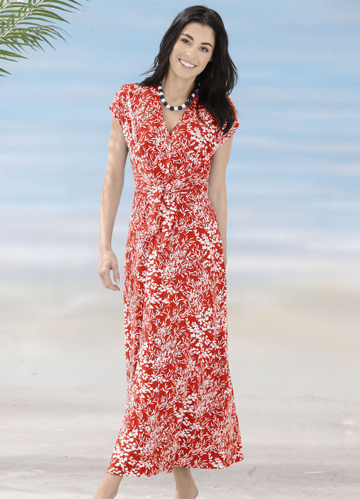 Strandkleider - Laurina Kleid in raffinierter Optik Ansicht 2 Strandkleider - Laurina Kleid in raffinierter Optik, in Größe 036 bis 052, in Farbe MARINE-WEISS Ansicht 2