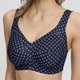 Soft-BH - Susa BH mit hübschem Punktedessin, in Größe 080 bis 120, in Cup B, in Farbe MARINE-WEISS – Farbe MARINE-WEISS – Ansicht 1
