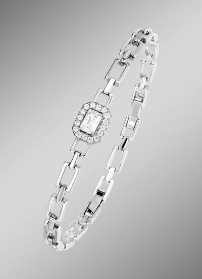 Zauberhaft funkelndes Armband mit synth. Zirkonia 