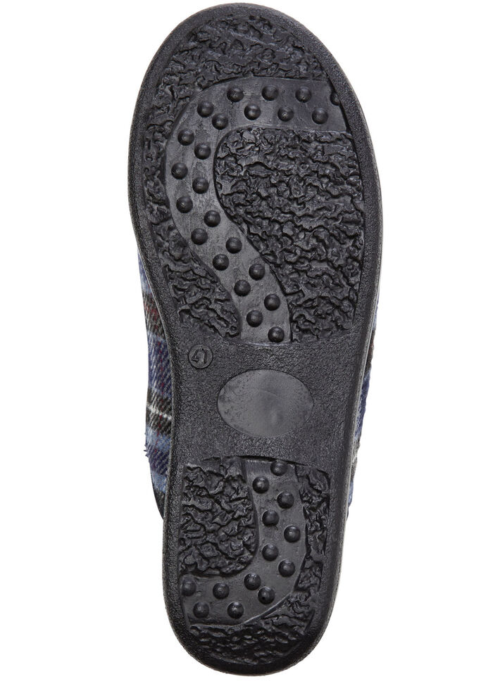 Zweierpack, gefütterte Herren-Hausschuhe, mit Wolle 1XBRAUN,1XBLAU