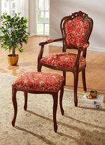 Sitzm&ouml;bel mit massivem Buchenholz-Gestell ROT-NUSSBAUM