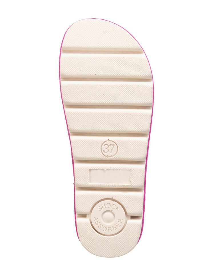 Laurina, trendige Damen-Hausschuhe, Weite G, mit anatomisch geformtem Fu&szlig;bett PINK