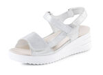 Waldläufer Sandalette mit effektvoller Prägung SILBER