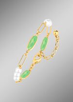 Schmuckset, 3-teilig, aus Messing mit Kristallsteinen 