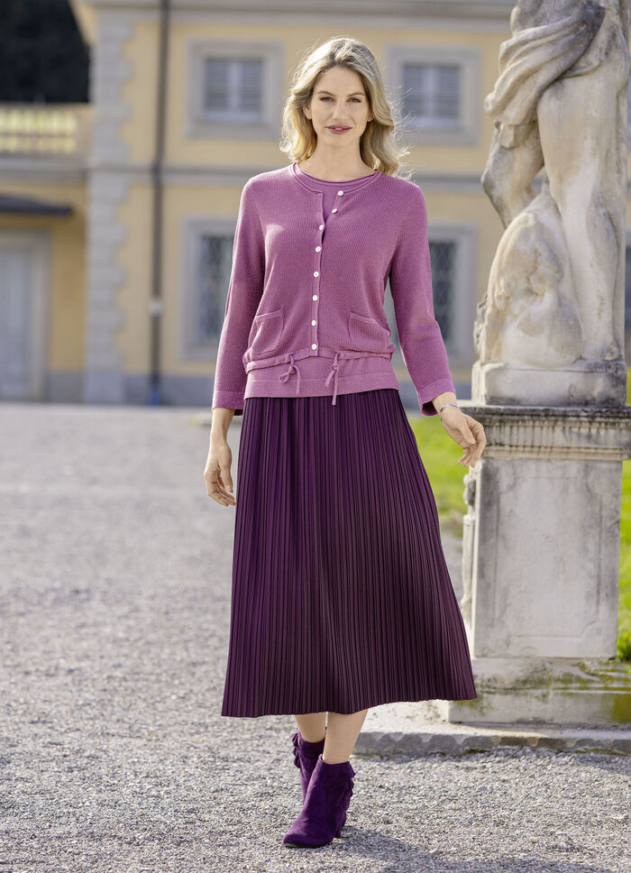 Strickjacke mit Bindeb&auml;nder 