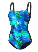 Schwab Badeanzug mit Halbkorsage und Raffungen 